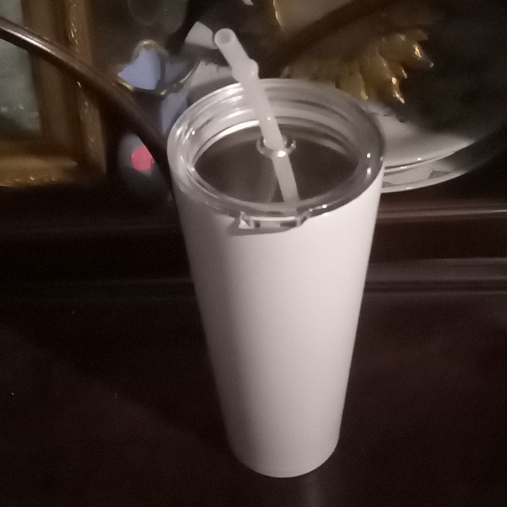 Room essentials double wall stainless steel vacuum straw tumbler